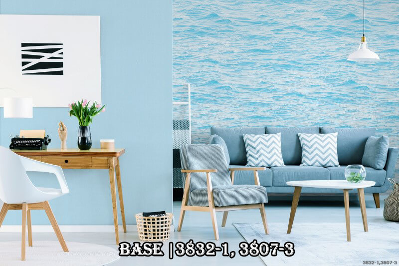 Sự kết hợp giữa 2 mẫu giấy dán tường 3832-1 và 3807-3 làm cho phòng khách của bạn trong bắt mắt và tươi mới hơn. Giấy dán tường đẹp ở hải phòng