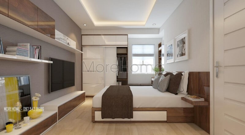 Giấy dán tường Hàn Quốc đơn sắc được gia chủ lựa chọn để trang trí cho không gian riêng tư của mình Giấy dán tường phòng ngủ hải phòng