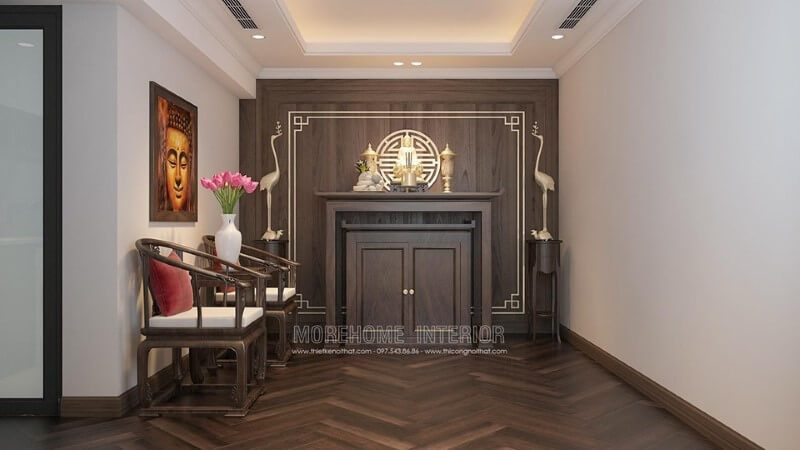 Mẫu bàn thờ gỗ đẹp mắt của hiện đại sẽ làm nên đẹp không gian thờ cúng.