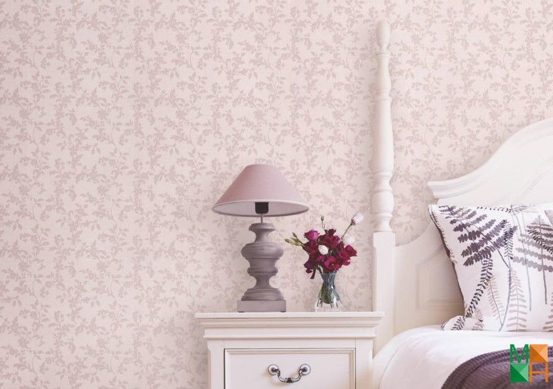 Giấy dán tường màu hồng